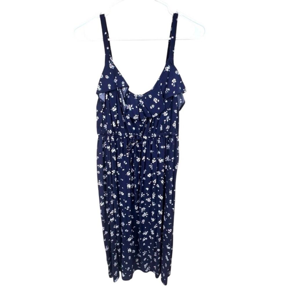 Torrid Floral Sun Dress Womens Size 1X Blue Sleeveless